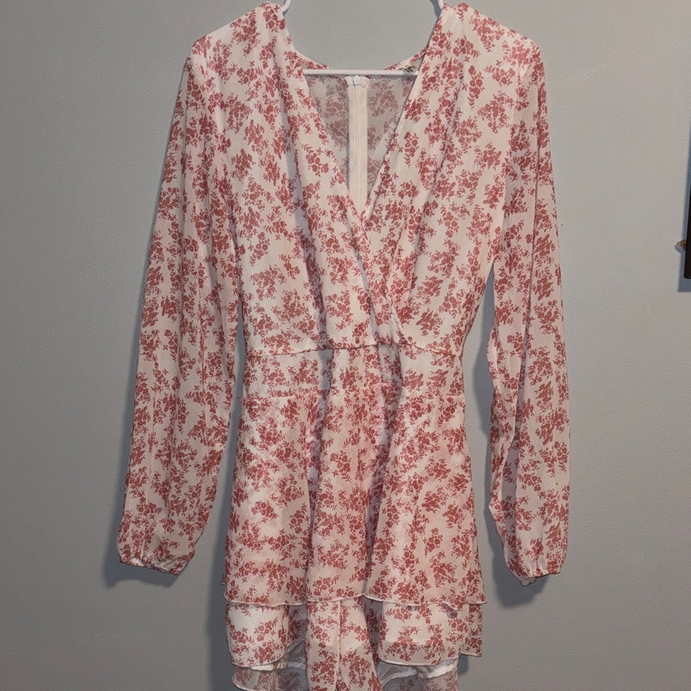 Classic Fashion Red and White Floral Dress
